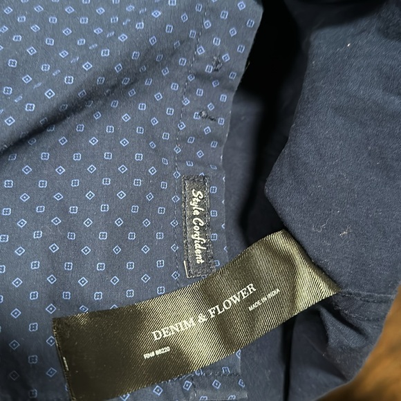 Long sleeve Denim and Flower dress shirt size Large - Picture 4 of 4